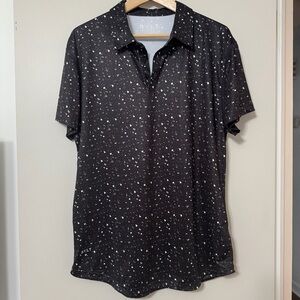 BYLT Basics Speckled Black Polo